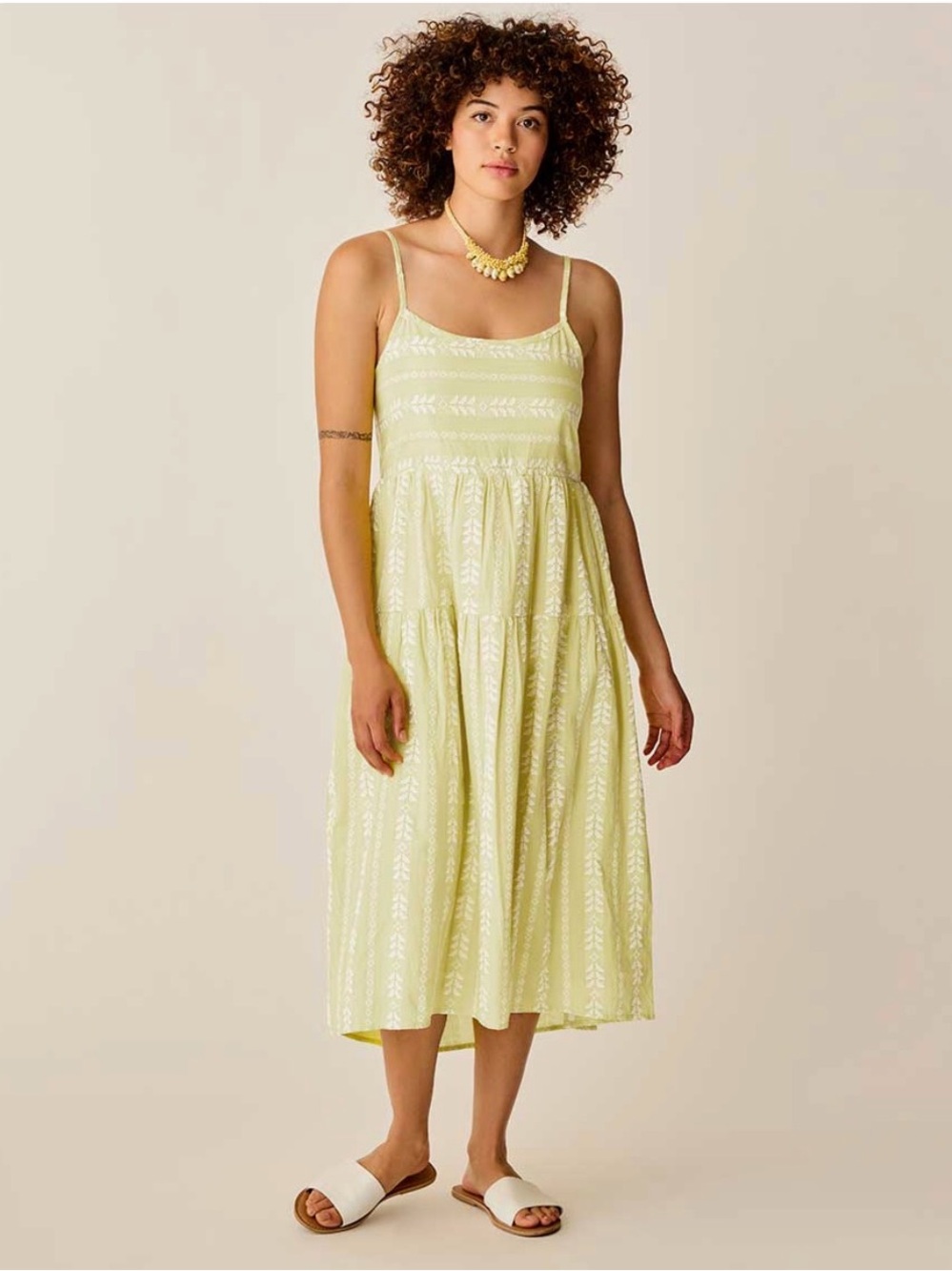 Carve Designs Jacey Textured Dress Limeade Embroidered, XL—NWT
